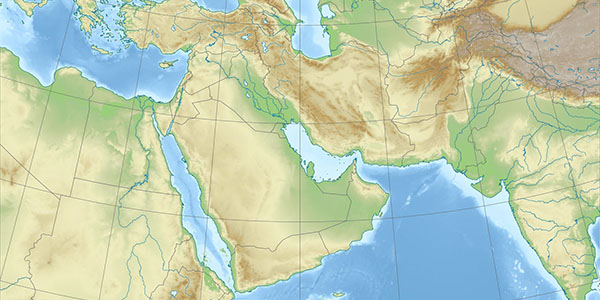 Middle East Relief Map